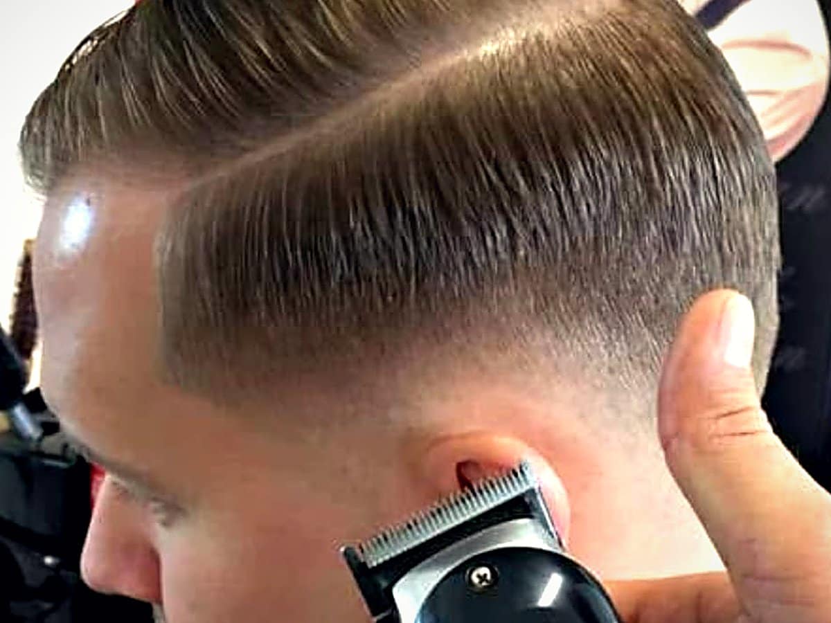 Skin fade med maskin